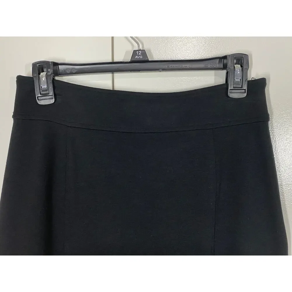 AK Anne Klein Black Ponte Knit Double Slit Pencil Skirt Size SMALL - Picture 2 of 9